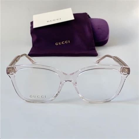 gucci reading glasses women|gucci transparent glasses.